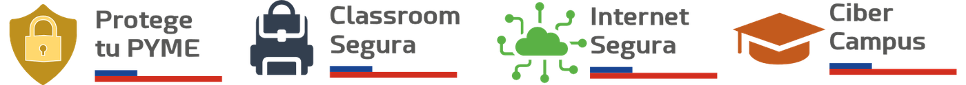 Programas: Protege tu PYME, Classroom Segura, Internet Segura, Ciber Campus